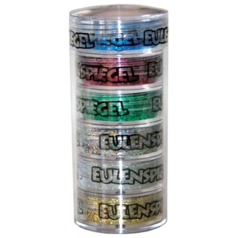 6 colorful owl mirror scatter glitter 6g