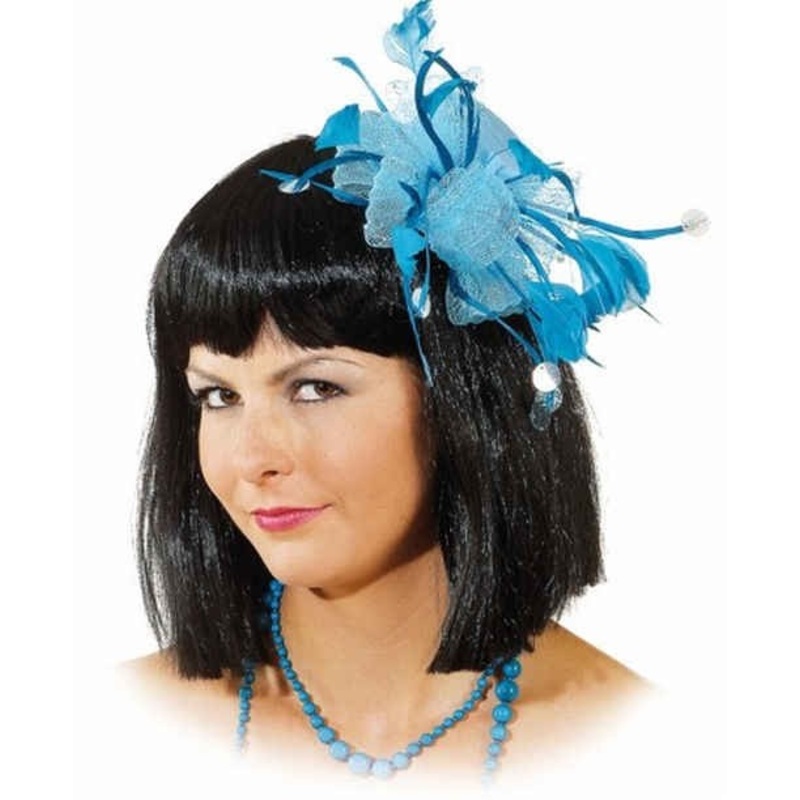 Blue glam mini hat