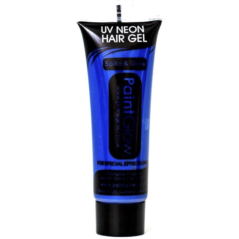 Blue UV Paint Glow Neon Hair Gel 10ml