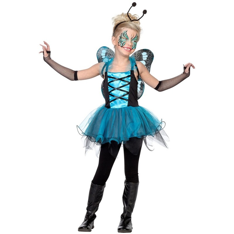 Butterfly fairies kids costume blue 98