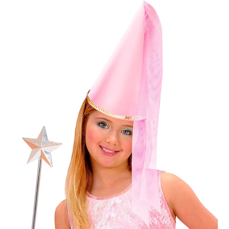 Fairy hat with tulle for girls pink