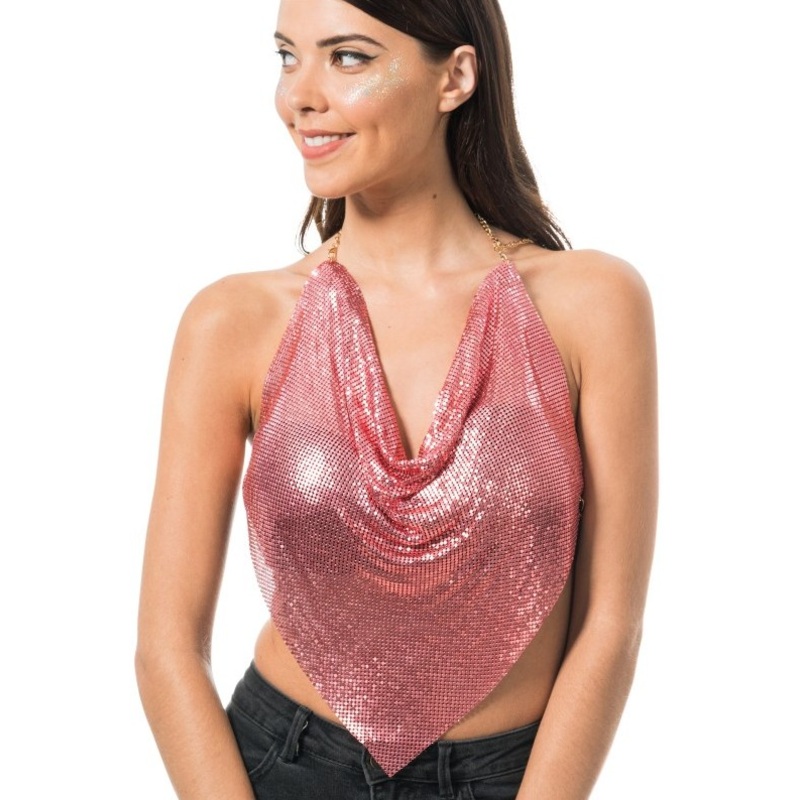 Festival Wave Top in Rose One Size