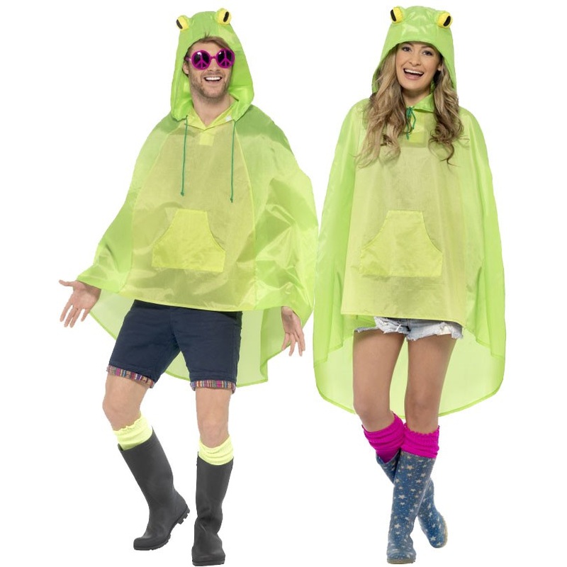 Frog rain cover poncho green
