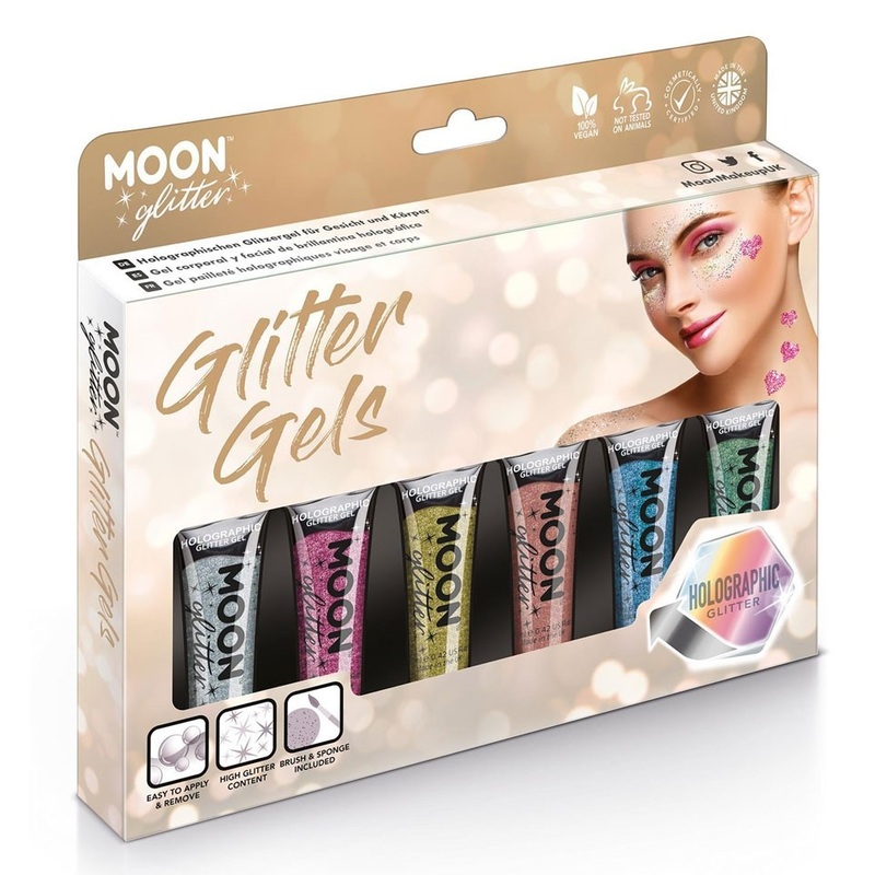 Funkelzeit glitter gel make-up 6 pieces
