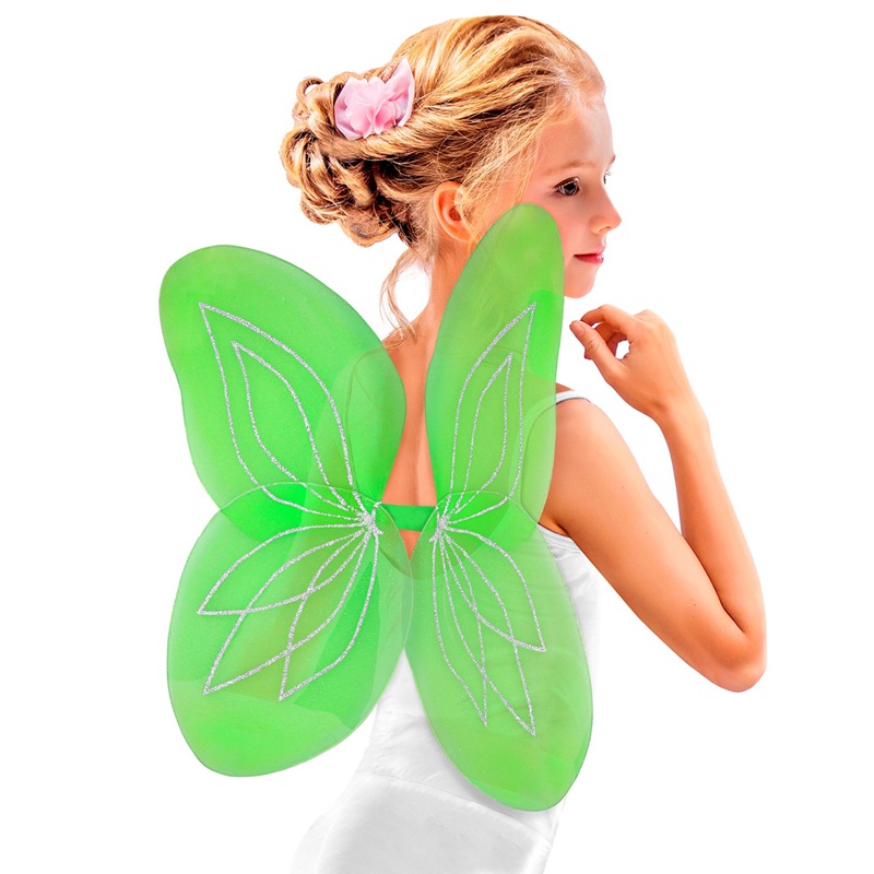 Green glitter wings for girls