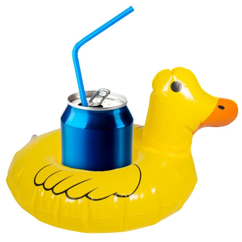 Inflatable duck cup holder