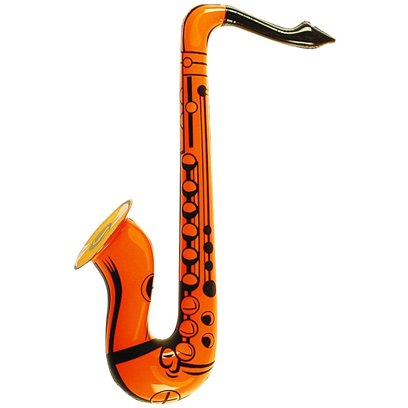 Inflatable saxophone orange