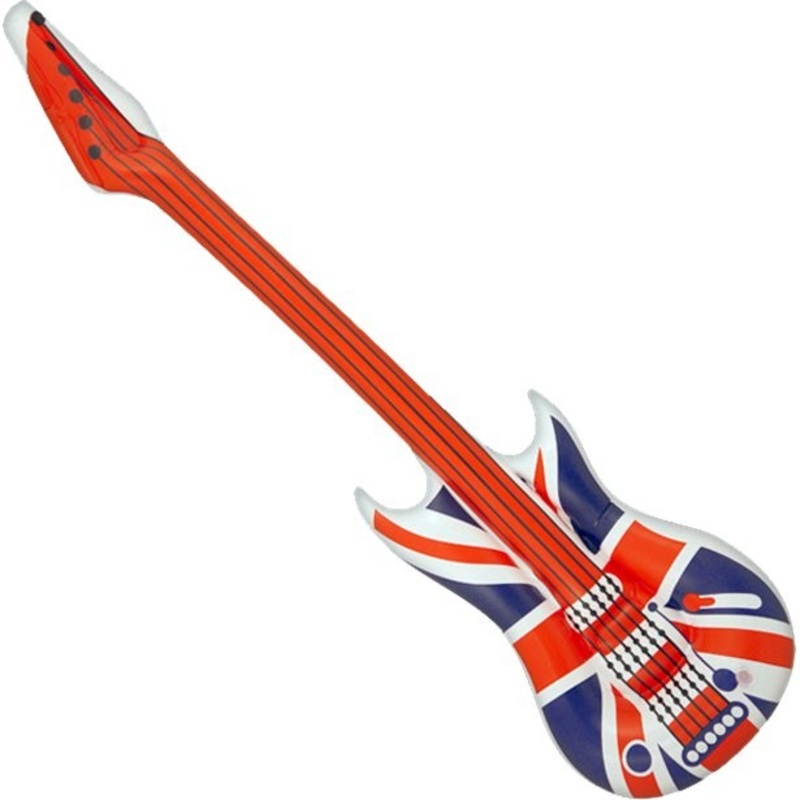 Inflatable Union Jack guitar