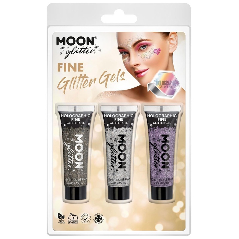 Moon holographic glitter gel set