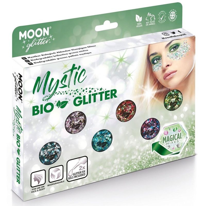Moon Mystic organic glitter make-up set