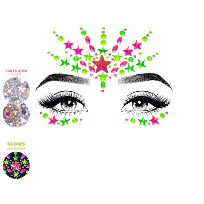 Neon Vibes Face Crystals