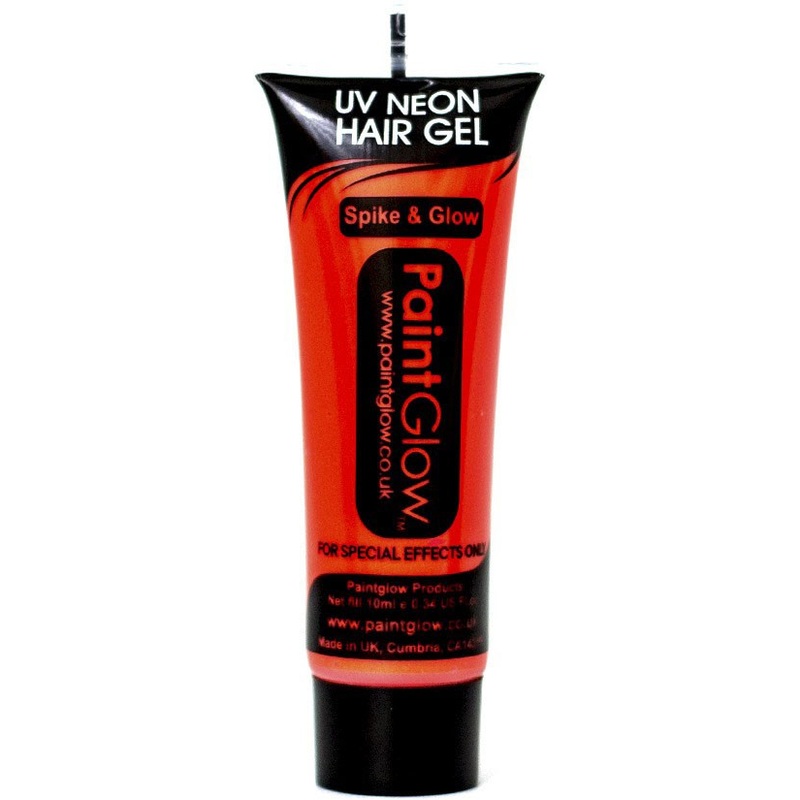 Orange UV Paint Glow Neon Hair Gel
