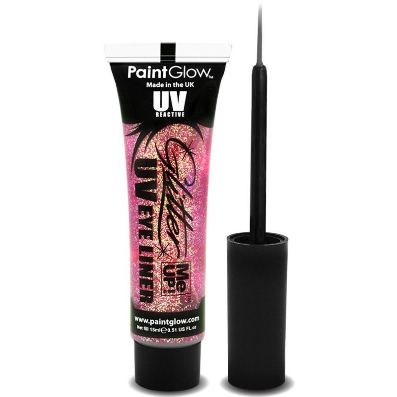 Pink glitter UV eyeliner