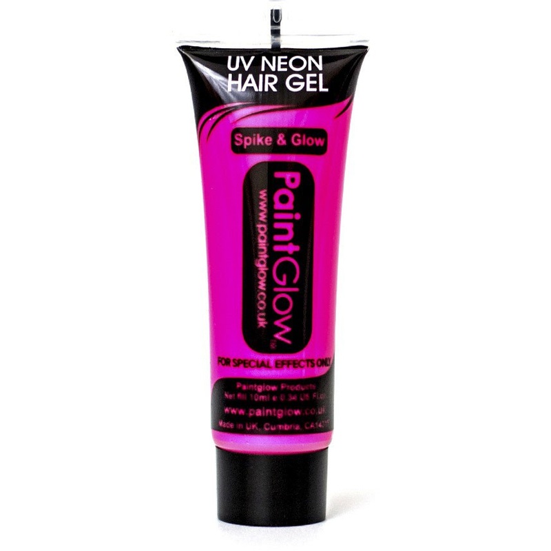 Pink UV Paint Glow Neon Hair Gel