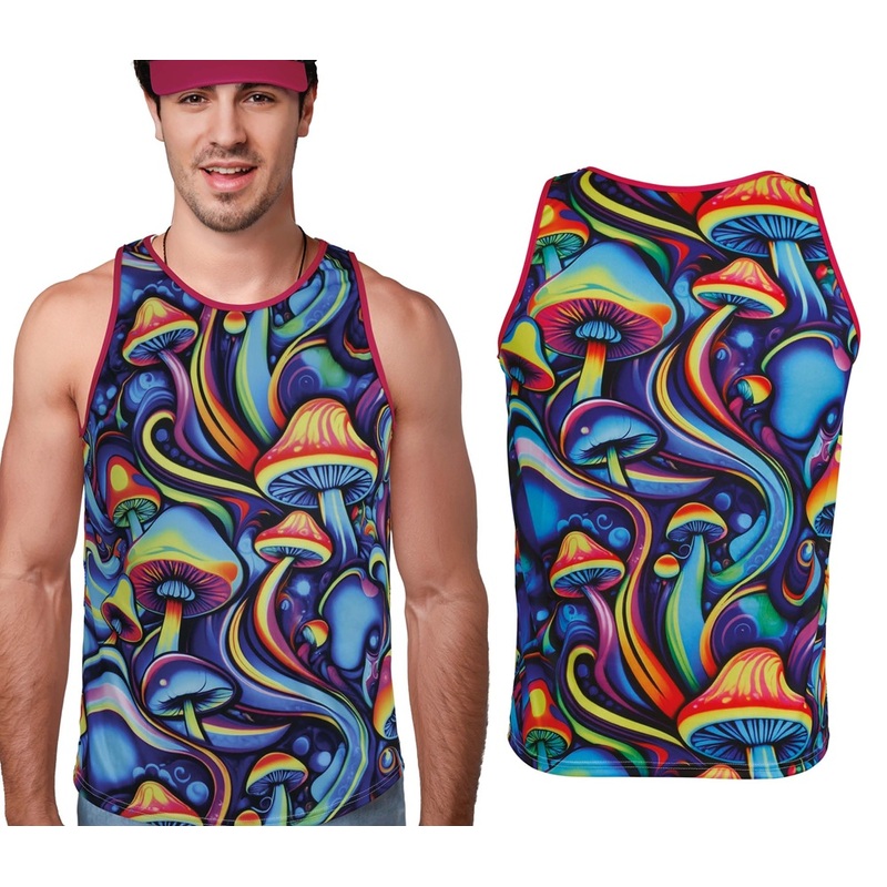 Psychedelic Mushroom Shirt for Men One Size