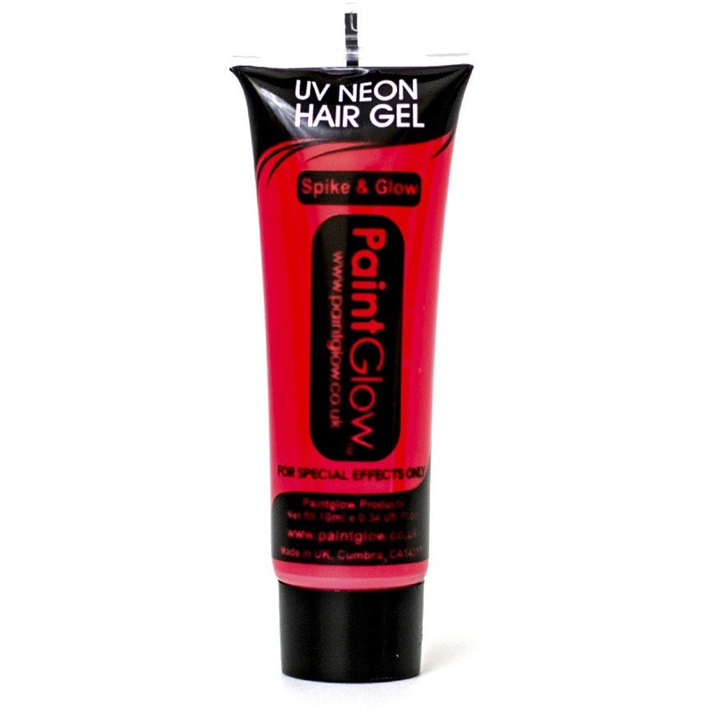 Red UV Paint Glow Neon Hair Gel