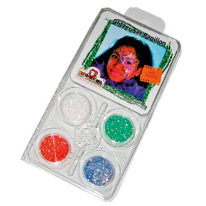Scattered glitter Papillon motif set
