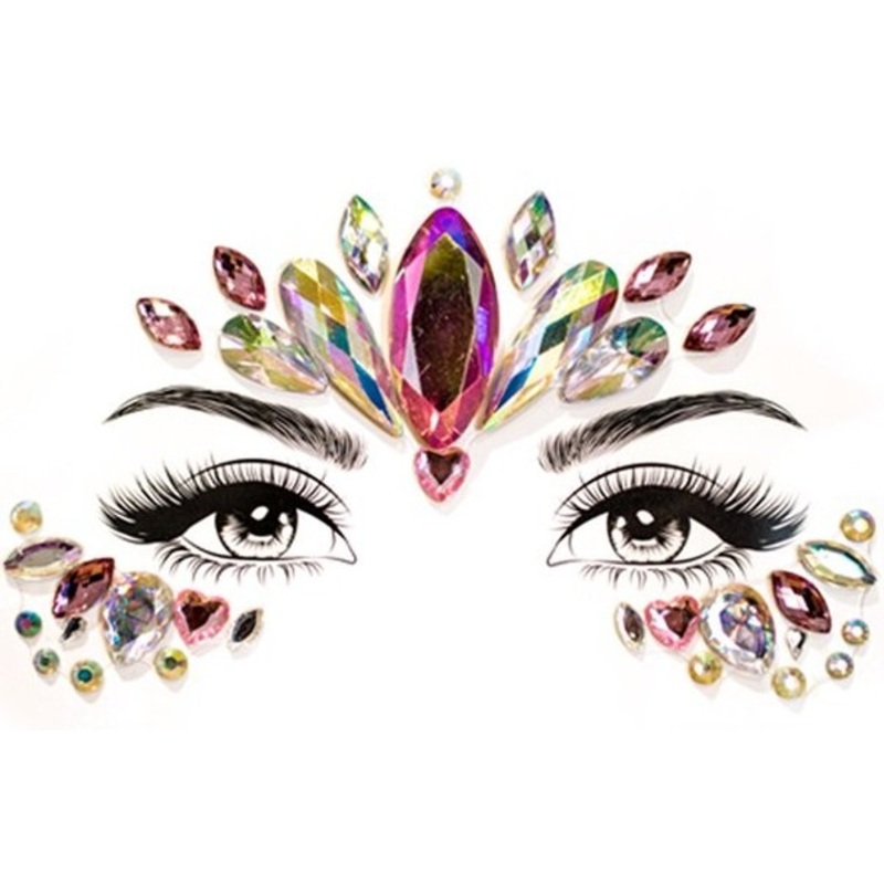 Self-adhesive rhinestones for the face