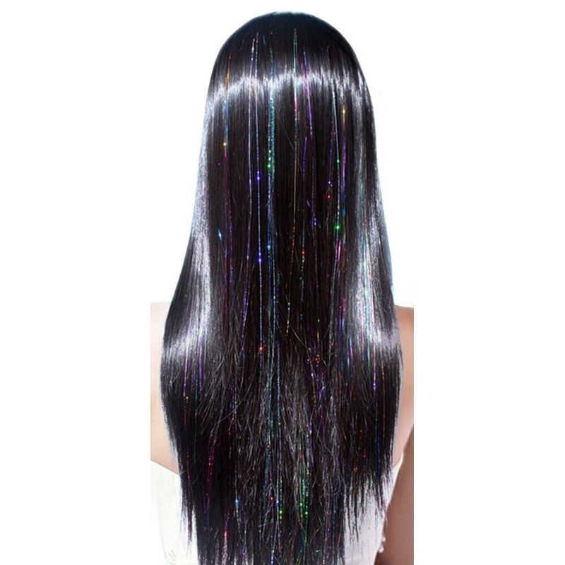 Tinsel hair strand multicolored 1.2m