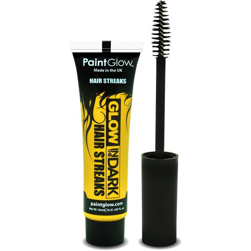 Yellow glow in the dark hair color