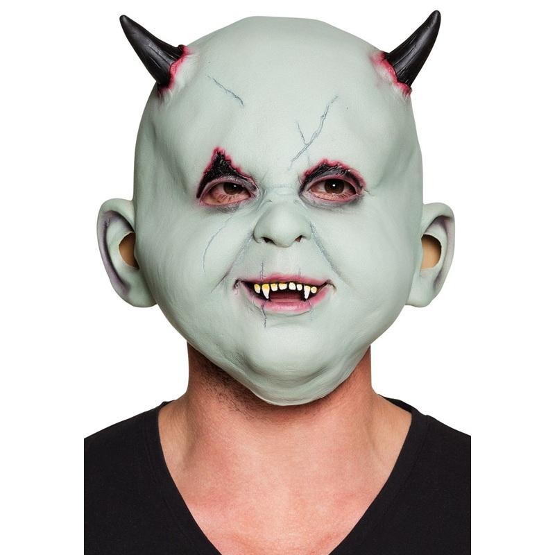 Baby devil mask gray