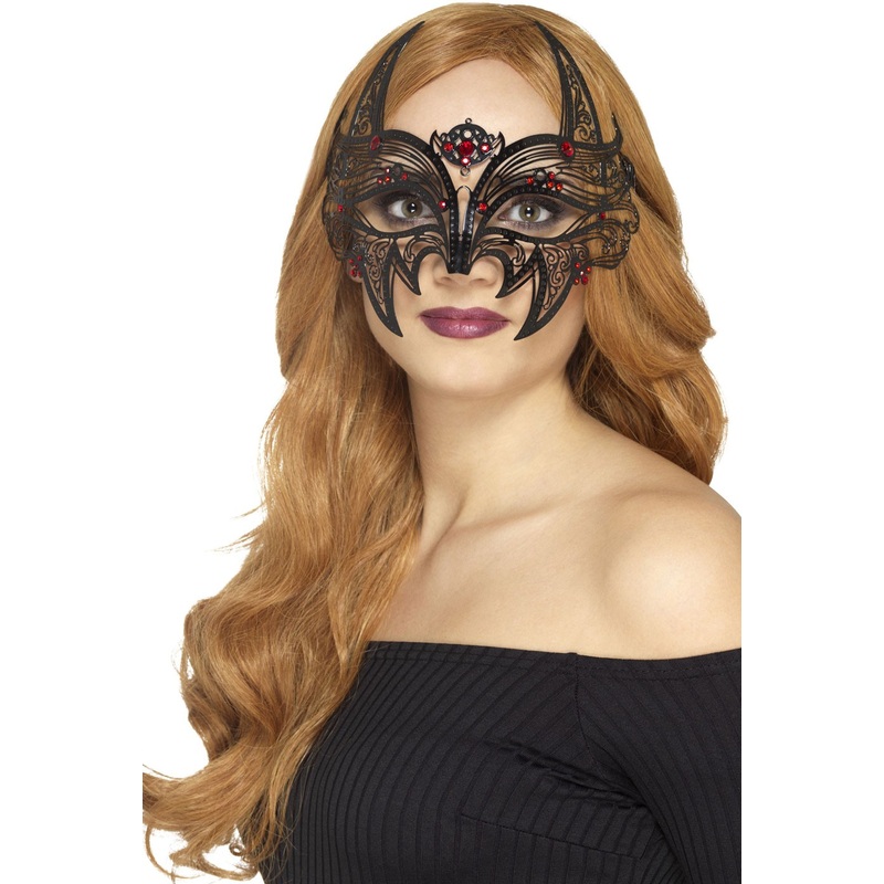 Black devil mask for elegant ladies