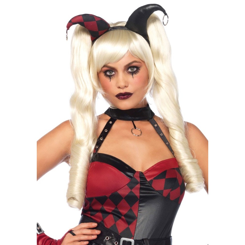 Blonde dolls wig with pigtails
