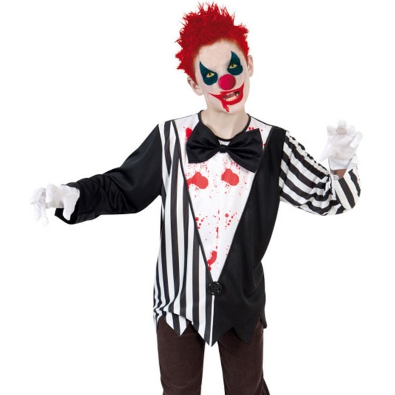 Bloody horror clown Luis teenage costume 140