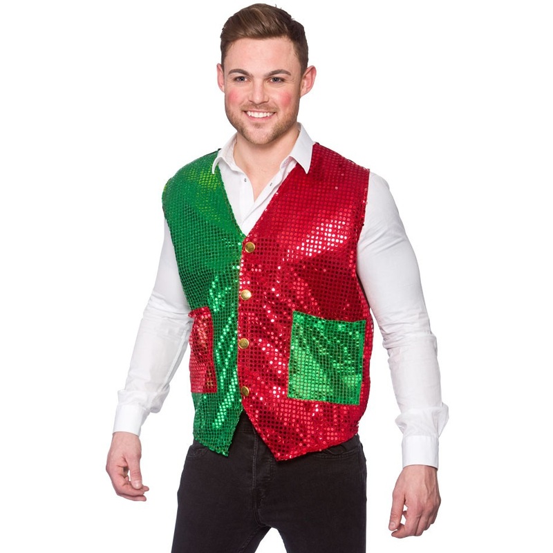 Christmas elf sequin vest