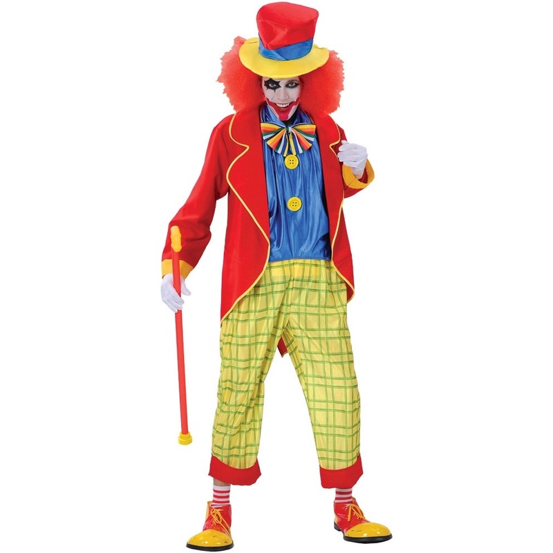 Crazy clown costume S