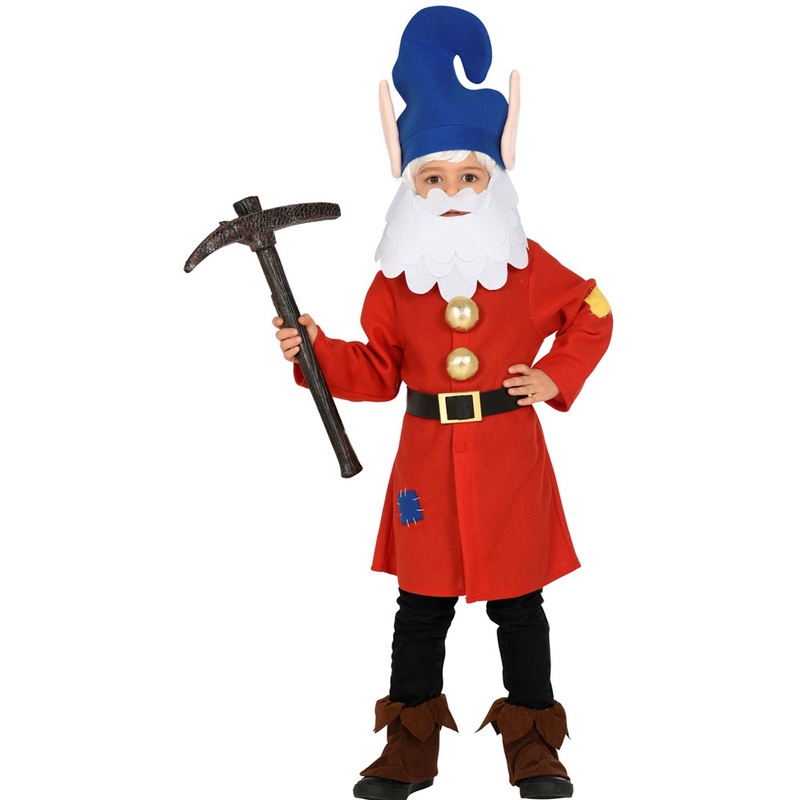 Dwarf costume for children in red 104