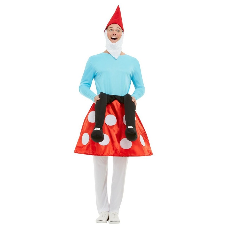 Fly agaric dwarf costume for men M