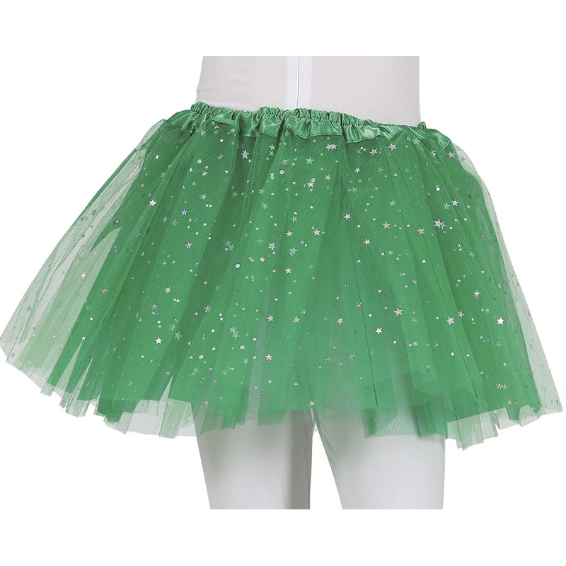 Glitter stars tutu for girls green