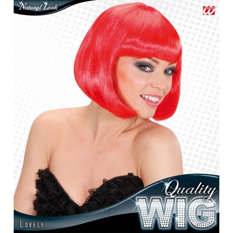 Halloween wig bob red