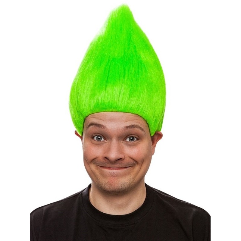 Neon green leprechaun wig