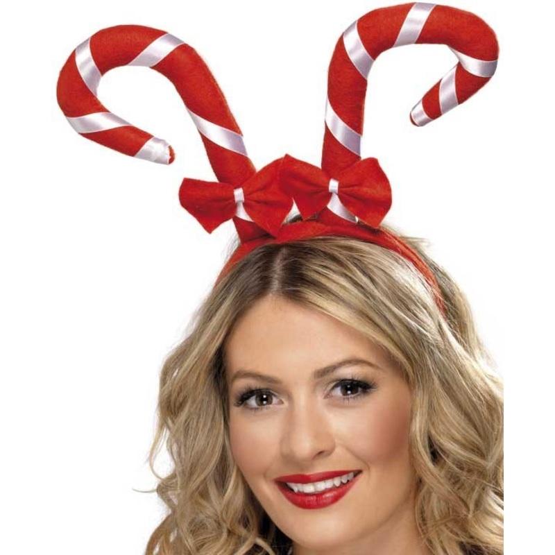 Red candy cane headband