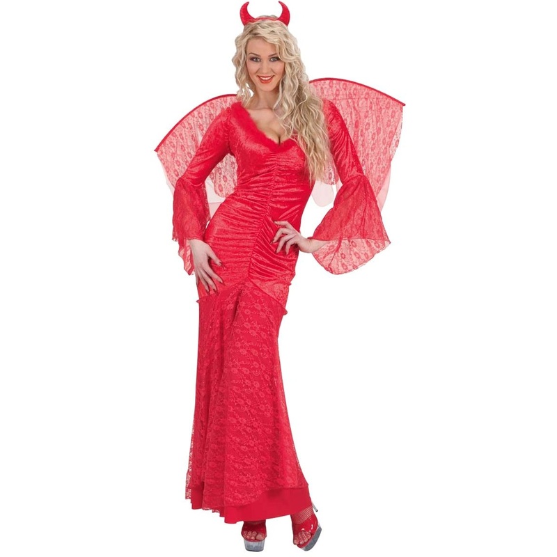 Red demoness devilish Halloween costume women S