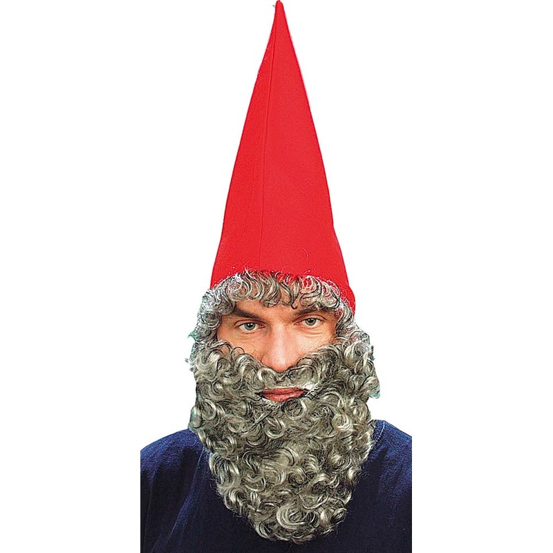 Red dwarf hat with a long beard