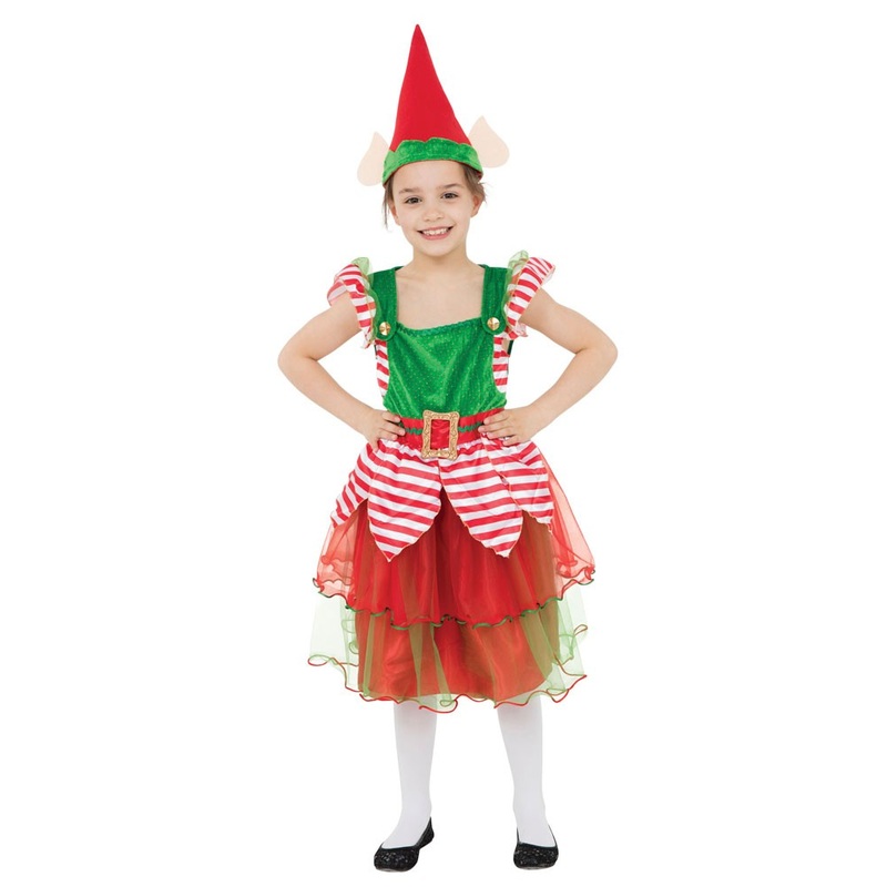 Tilly Christmas elf dress with hat for children S