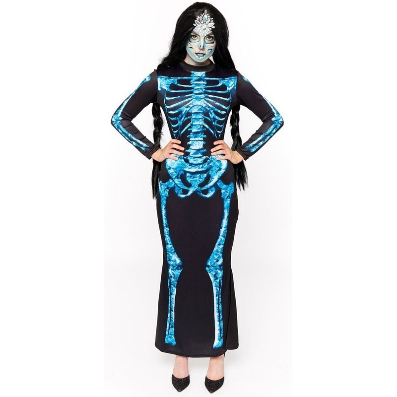 Blue skeleton women's costume Bonny 34-36