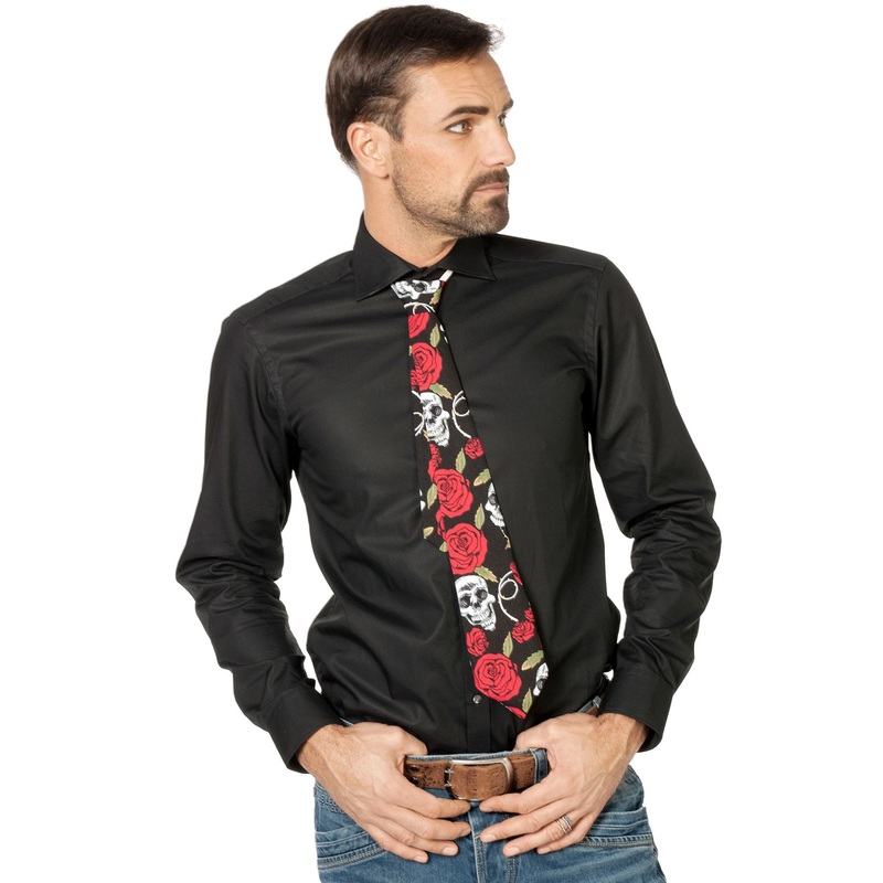 Dark roses tie for men