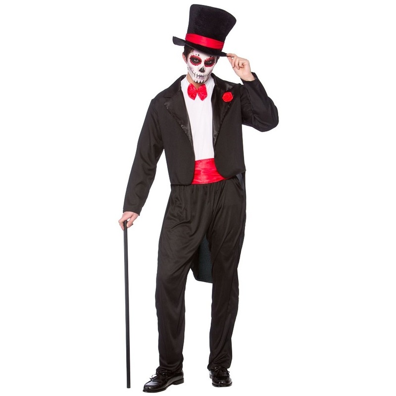 Day of the dead groom men's costume S
