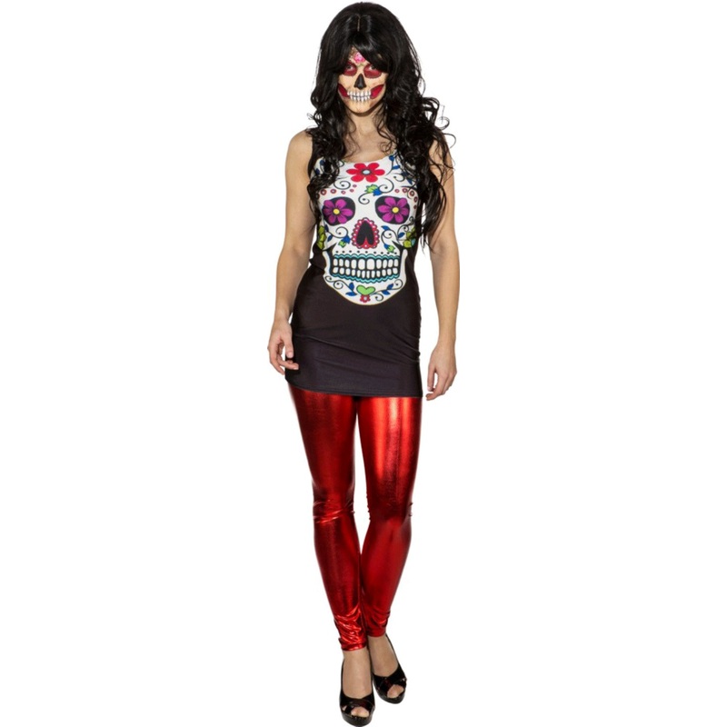 Day of the Dead Mini Dress S-M