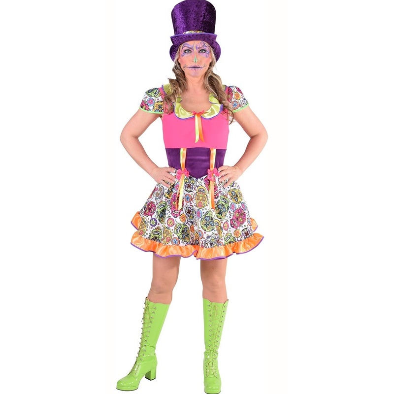 Day of the dead skull costume for women XS
