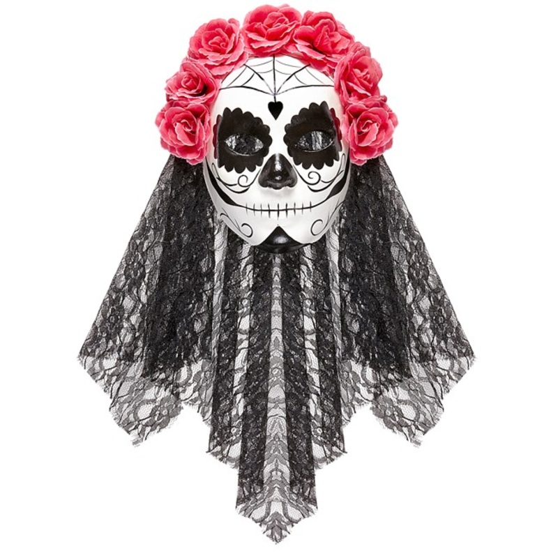 Dia De Los Muertos Rose Mask