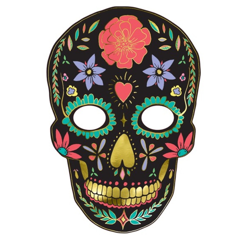 Feast of the Dead cardboard mask black