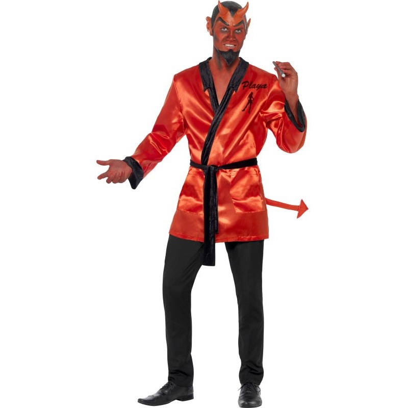 Halloween costume devil satin player red M