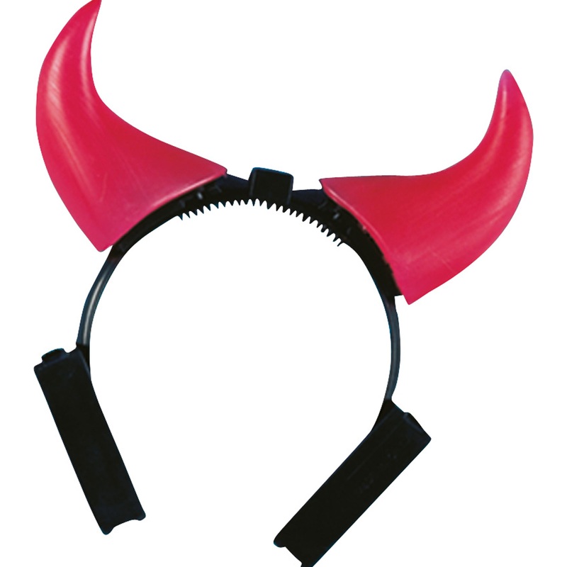 Headband with glowing devil horns