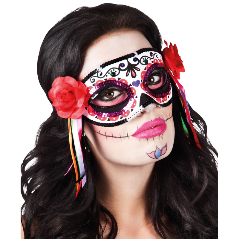 La Paloma Day Of The Dead Half Mask
