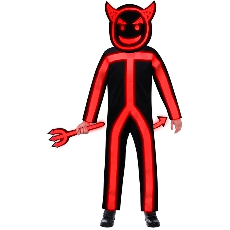Luminous devil costume for children